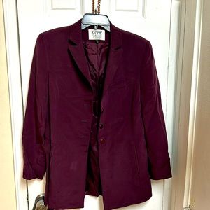 %100 silk violet 4 button vintage 80’s Blazer 8p